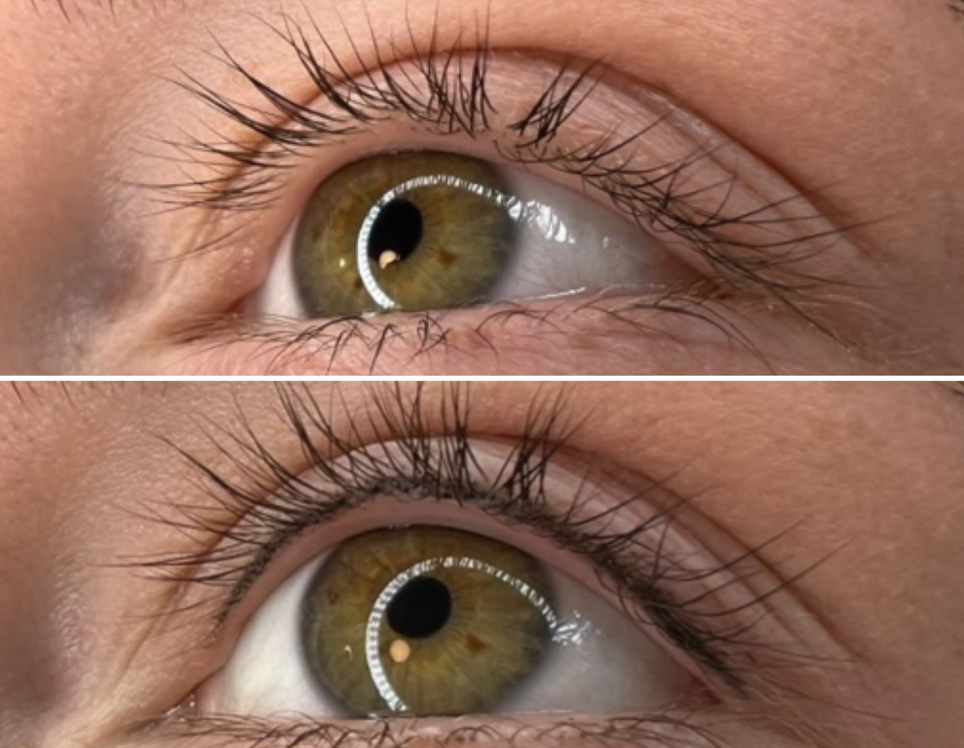 Før og efter eyeliner eller vippefortætning — case 4